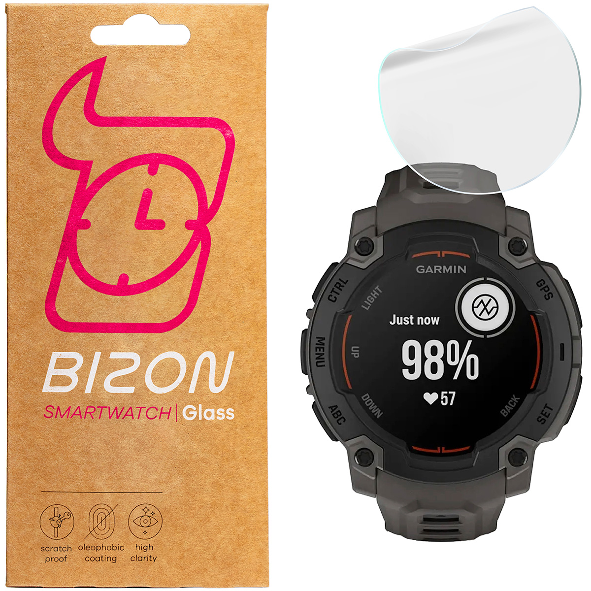 Folia hydrożelowa Bizon Watch Film Hydrogel Duo dla Garmin Instinct E 45 mm